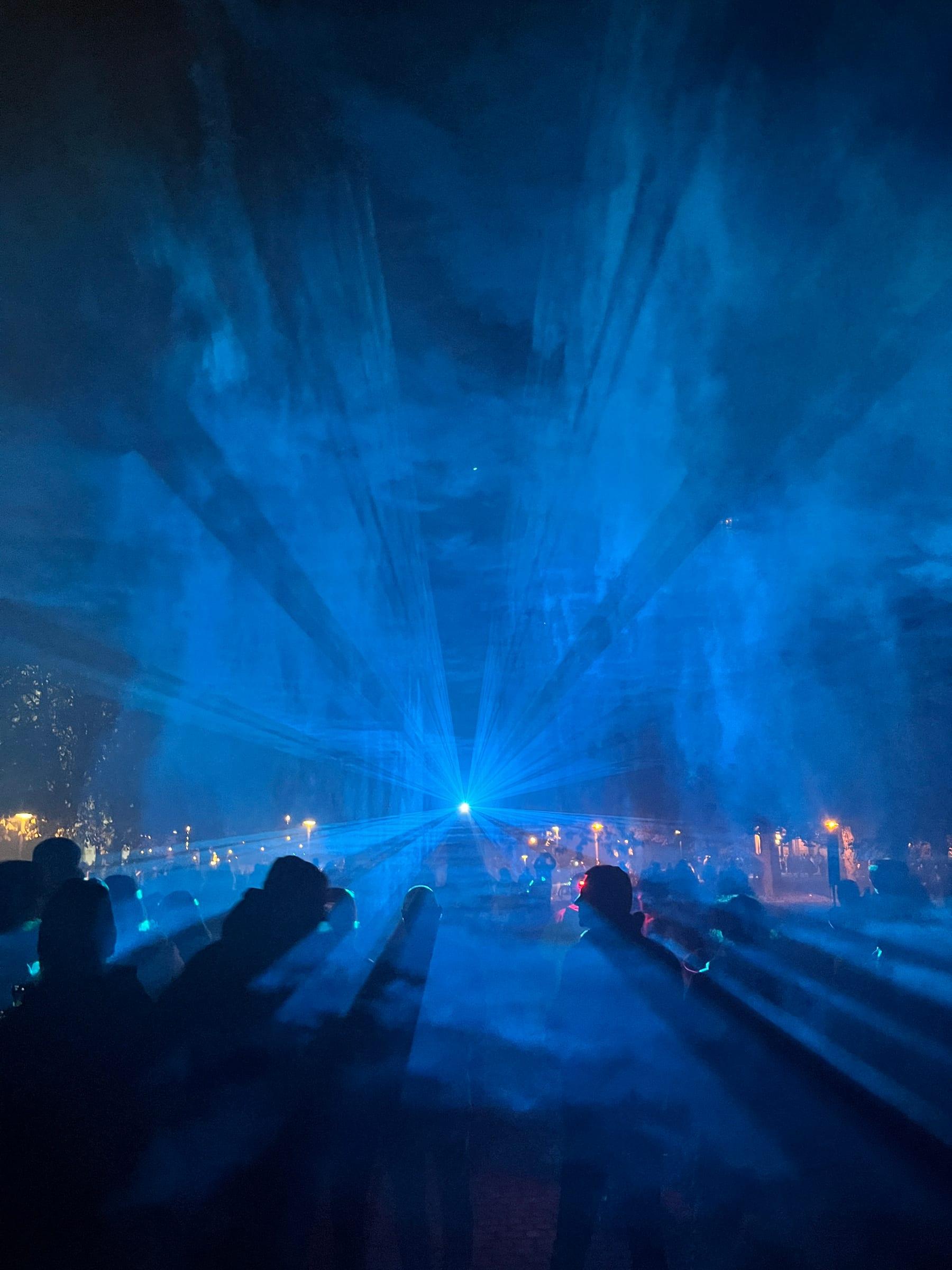 Blue laser light show